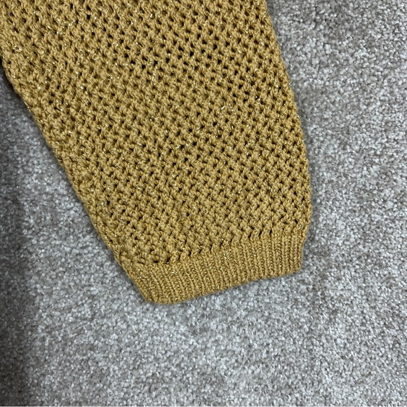 Outlander Studio Vintage Sweater Womens Small Gold Tunic 3/4 Sleeve Knit- 9286* - Picture 4 of 11
